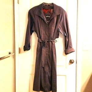 Gallery Trenchcoat with Zip Liner Dark Gray 6 EUC
